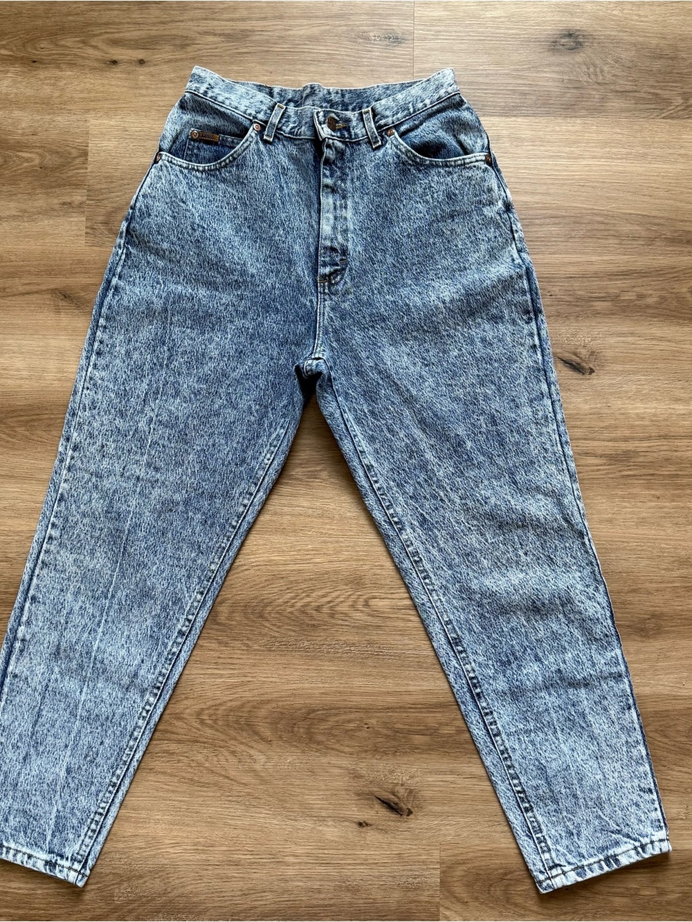Vintage Lee Womens Hi Rise Tapered Leg Jeans Acid Wash 12p Mom Jeans 90s Grunge